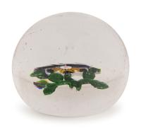 A Baccarat Pansy and Bud Glass Paperweight