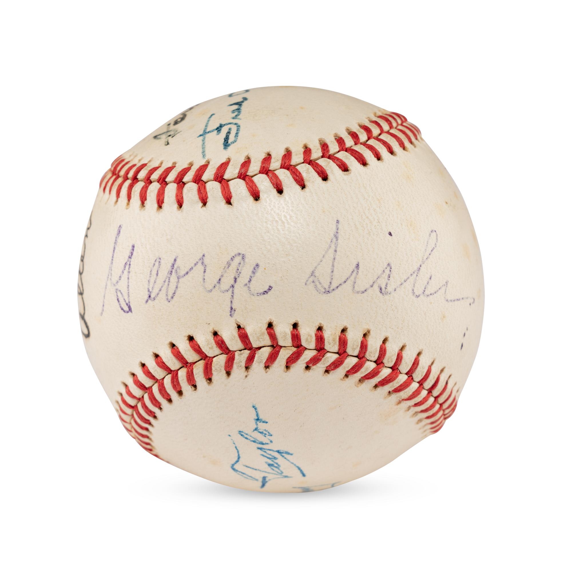 A Multi Signed Autograph Baseball Featuring George Sisler and Ford Frick (Beckett Authentication Services Letter of Authenticity)