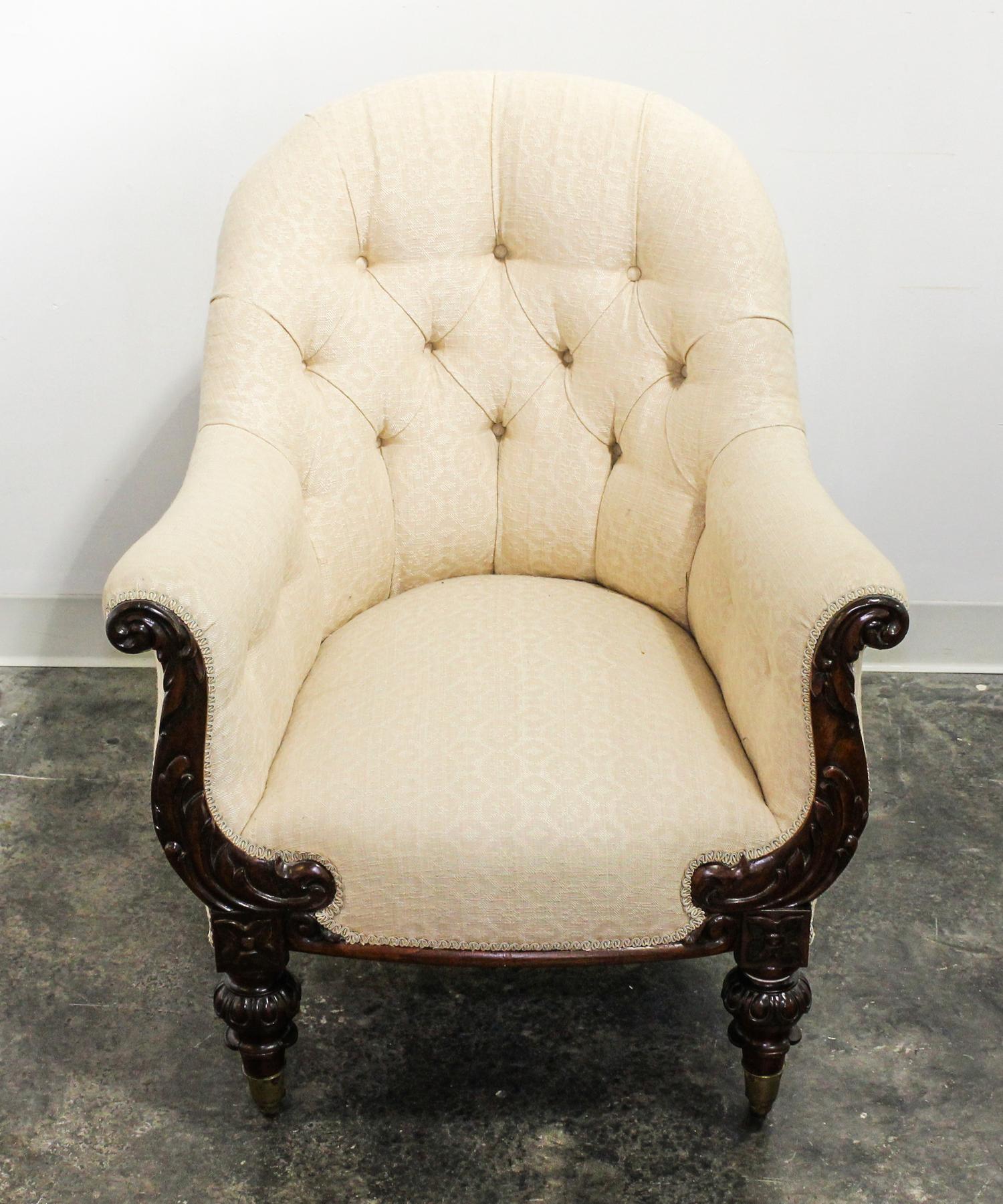 A William IV Style Armchair Height 32 inches.