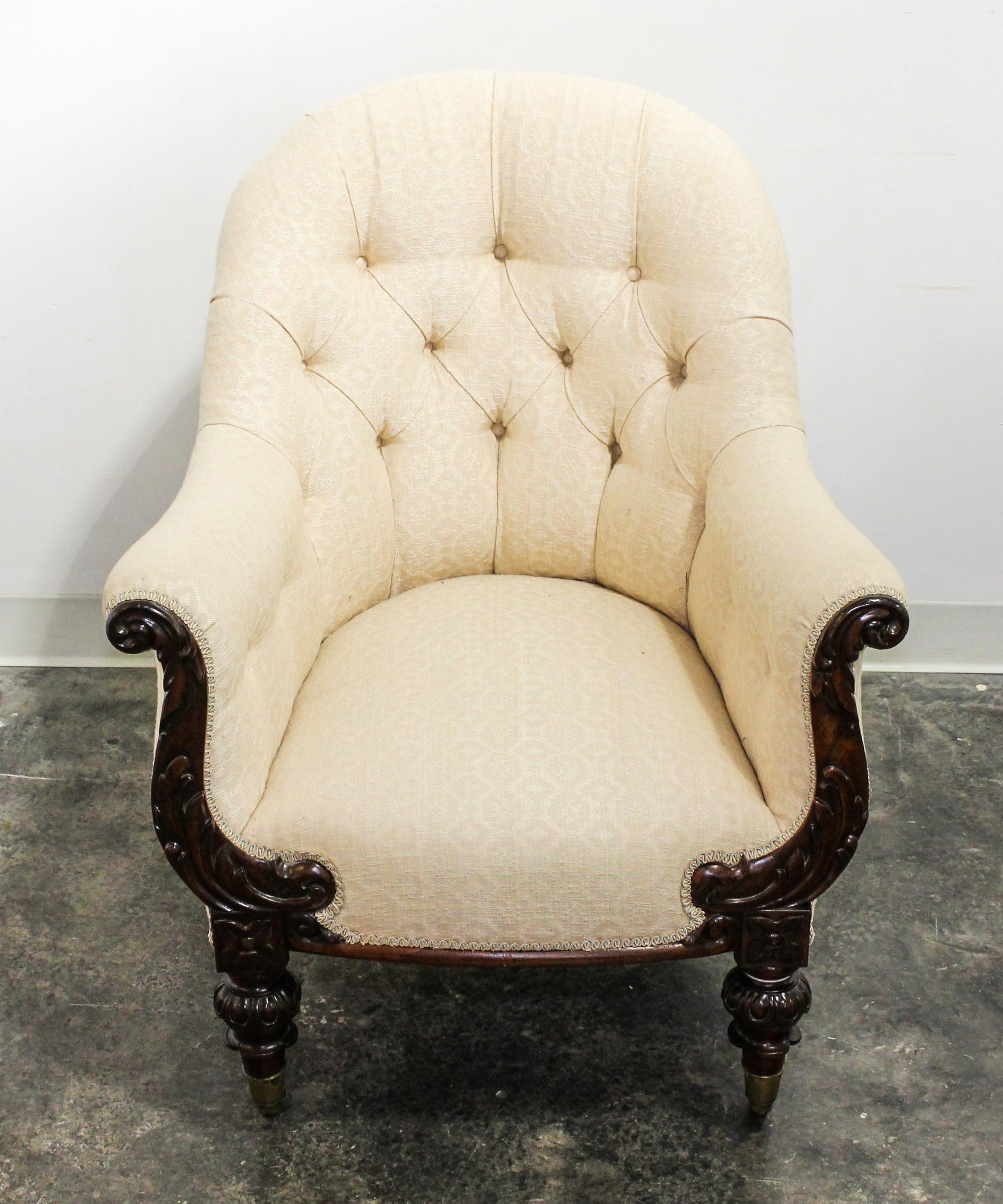 A William IV Style Armchair Height 32 inches.