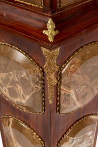 A Pair of Louis XVI Style Gilt Bronze Mounted Marble Pedestals