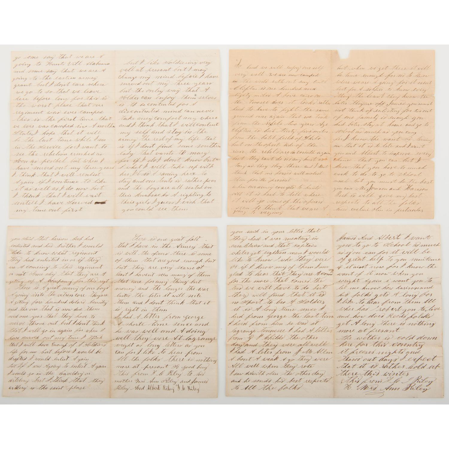 Civil War Archive of Corporal Zachariah C. Riley, 16th Wisconsin Infantry, KIA Atlanta