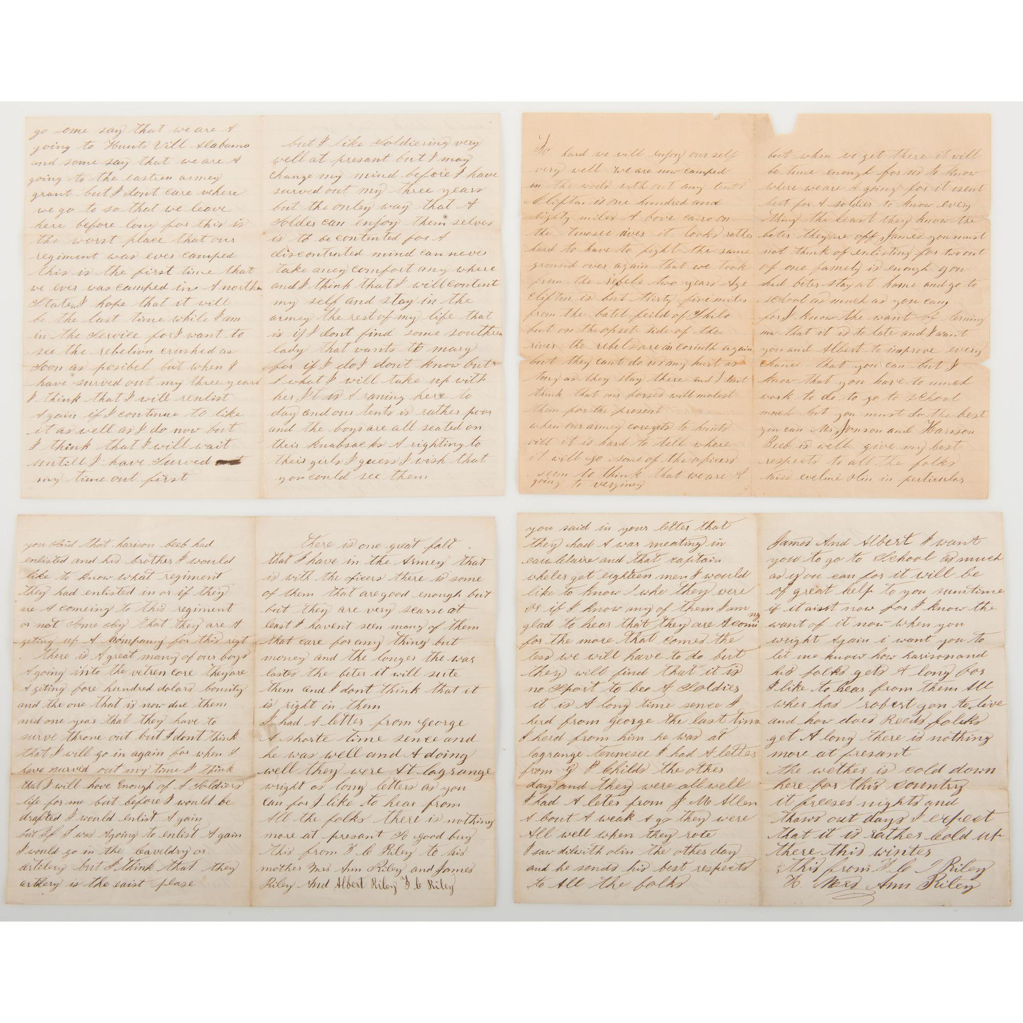 Civil War Archive of Corporal Zachariah C. Riley, 16th Wisconsin Infantry, KIA Atlanta