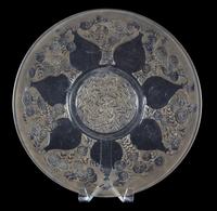 An R. Lalique Molded and Frosted Glass Vases No. 1 Charger Diameter 12 1/2 inches. — 20TH CENTURY