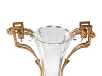 A French Gilt Bronze and Glass Three-Piece Garniture