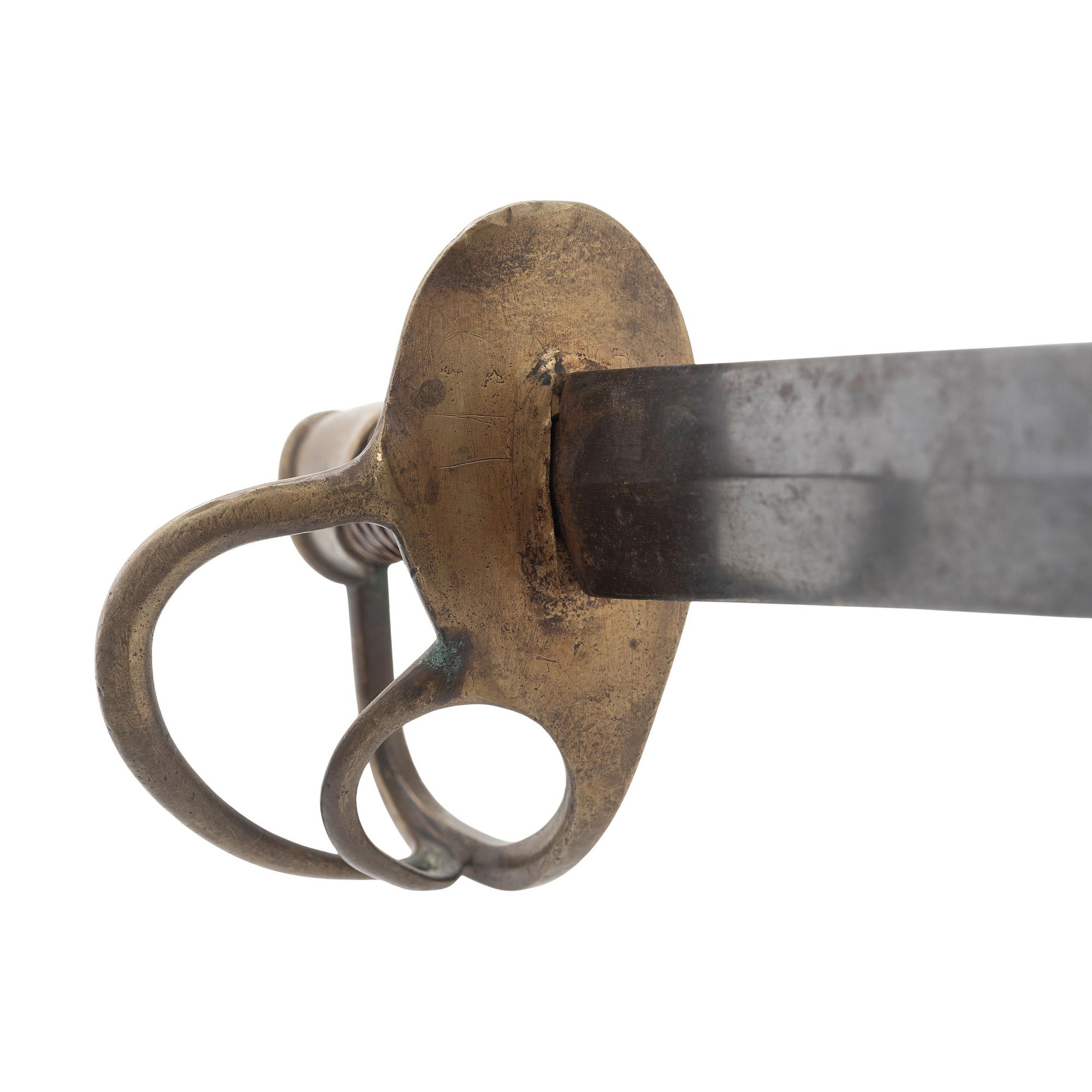 Memphis Novelty Works Straight Blade Cavalry Saber with Brass Scabbard