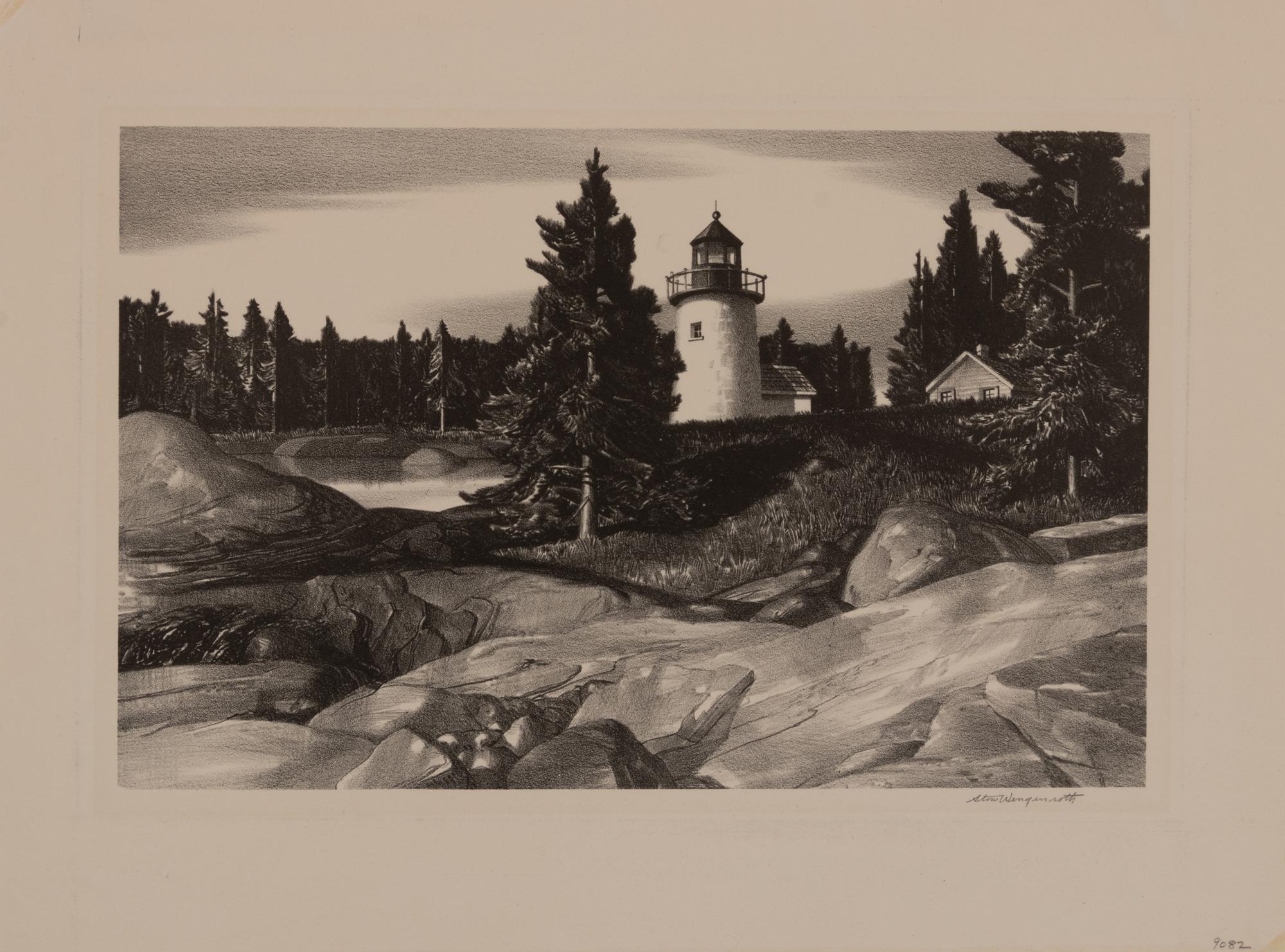 A pair of prints ( Flat Rock Cove; Inlet Light )