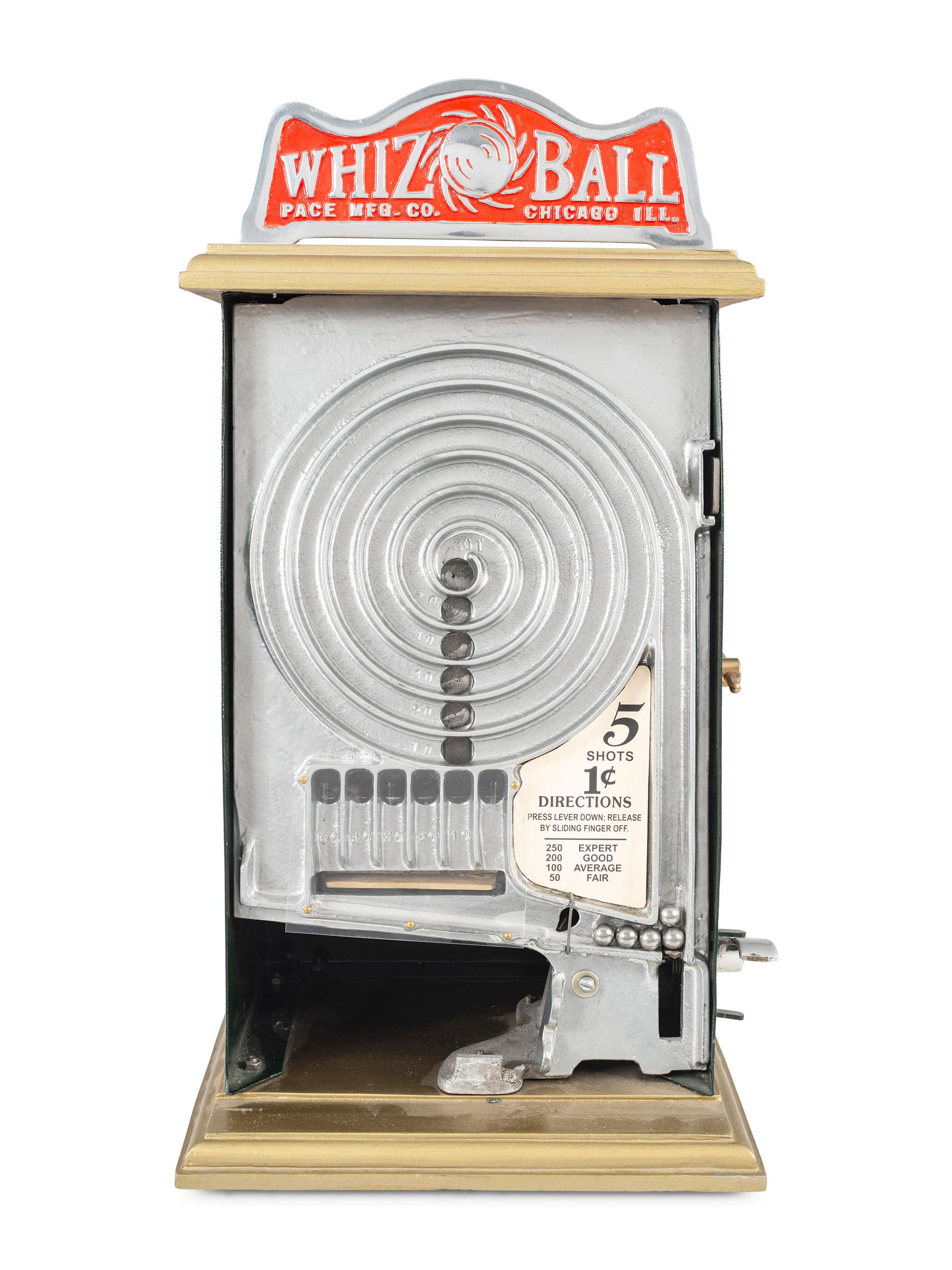 A Pace Manufacturing Co. 1 Cent 'Whiz Ball' Countertop Skill Game