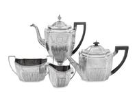 An Assembled English Silver Four-Piece Tea and Coffee Service