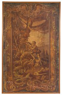 A Pair of Continental Painted Tapestry Cartoons