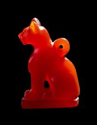 An Egyptian Carnelian Cat Amulet