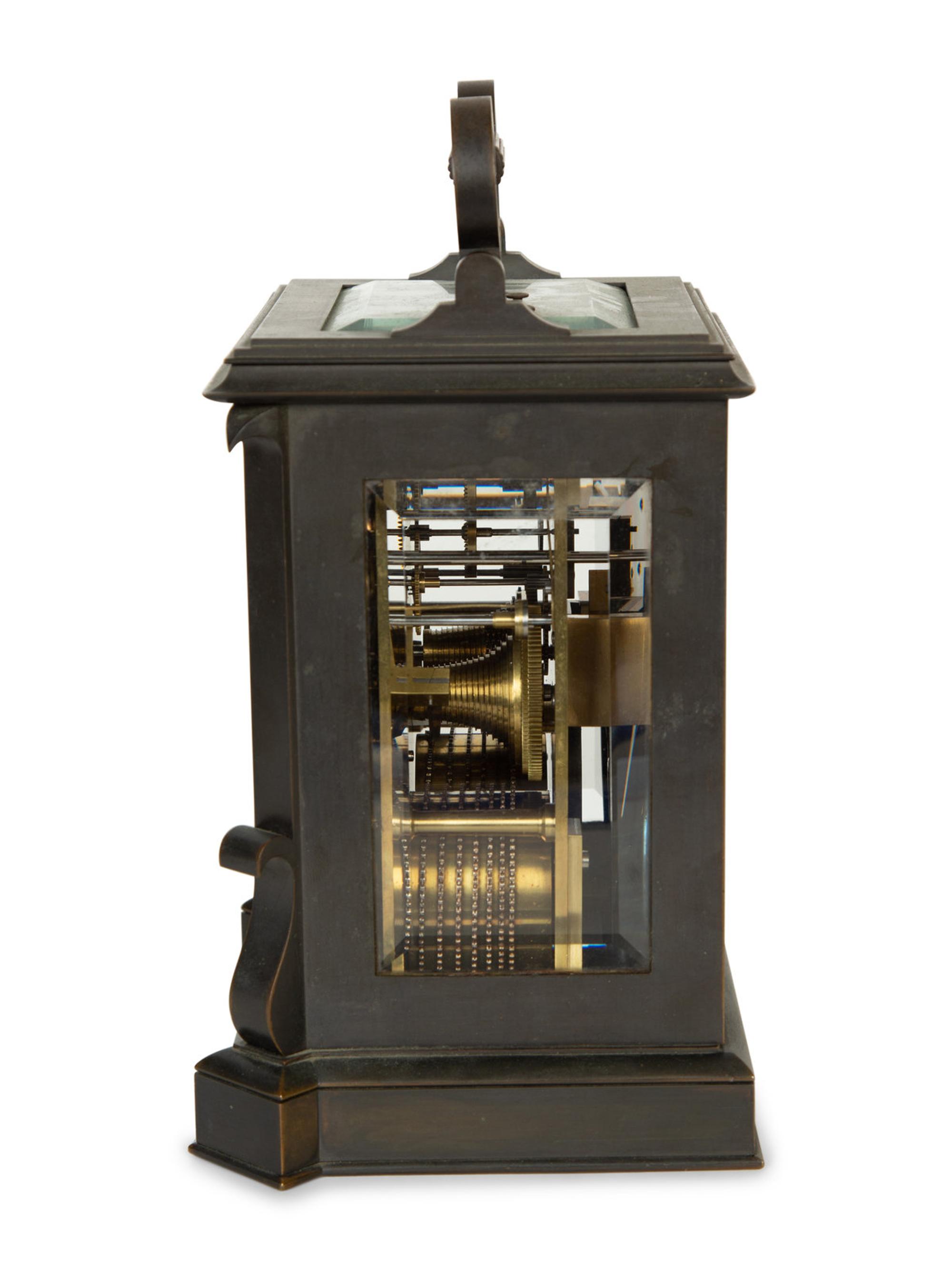James McCabe, Royal Exchange London, Bronze Carriage Clock — 19th Century