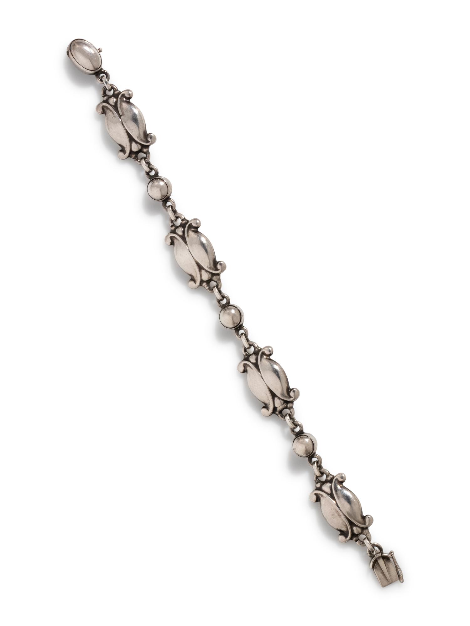 GEORG JENSEN, STERLING SILVER 'MOONLIGHT BLOSSOM' BRACELET