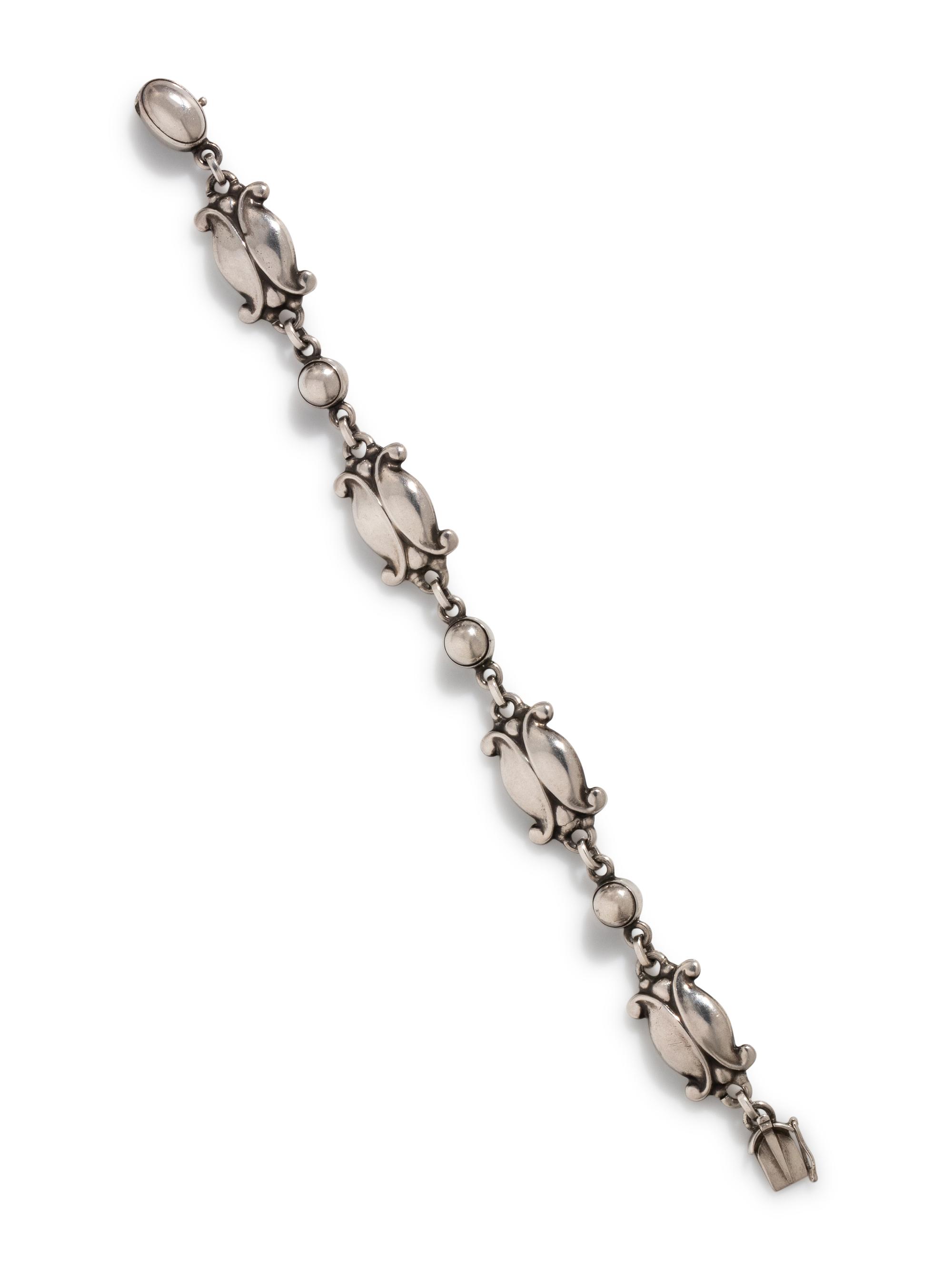 GEORG JENSEN, STERLING SILVER 'MOONLIGHT BLOSSOM' BRACELET