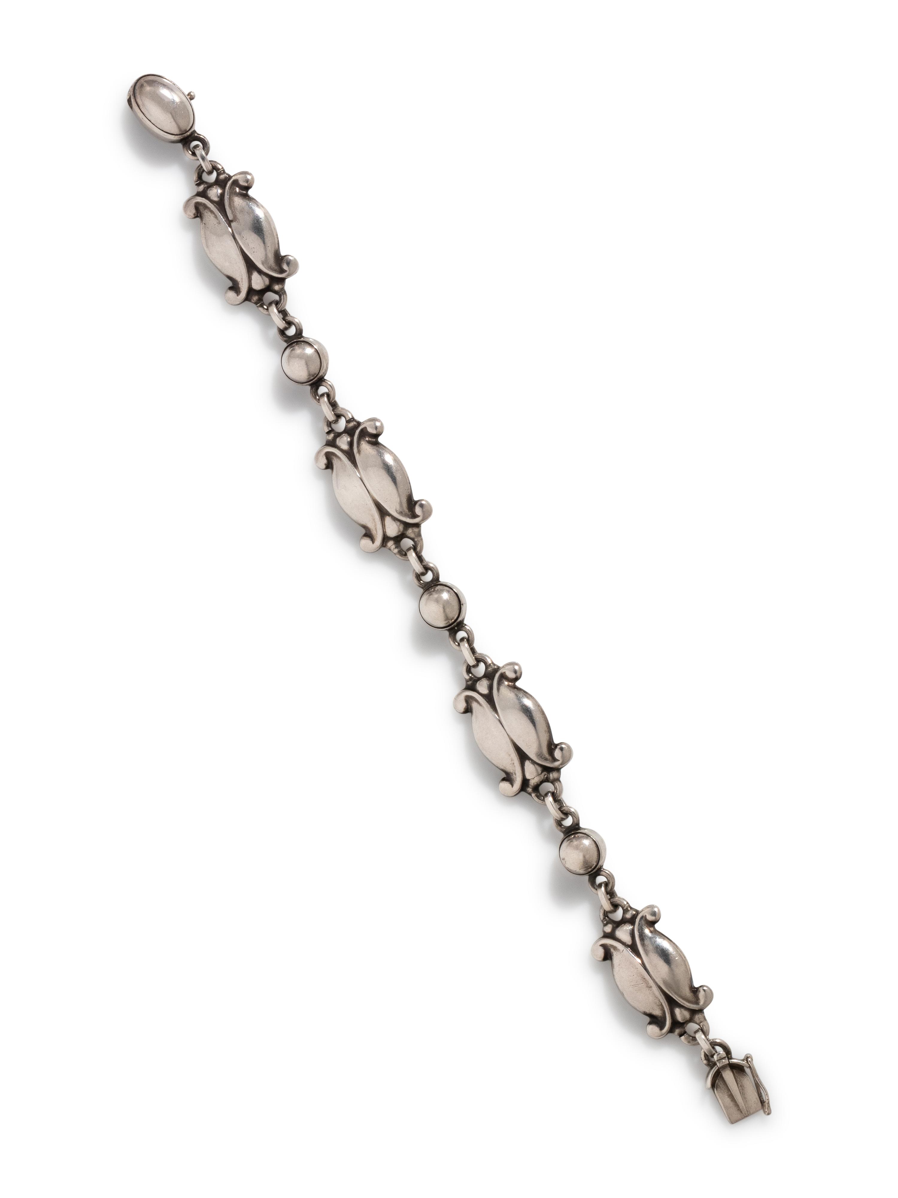 GEORG JENSEN, STERLING SILVER 'MOONLIGHT BLOSSOM' BRACELET