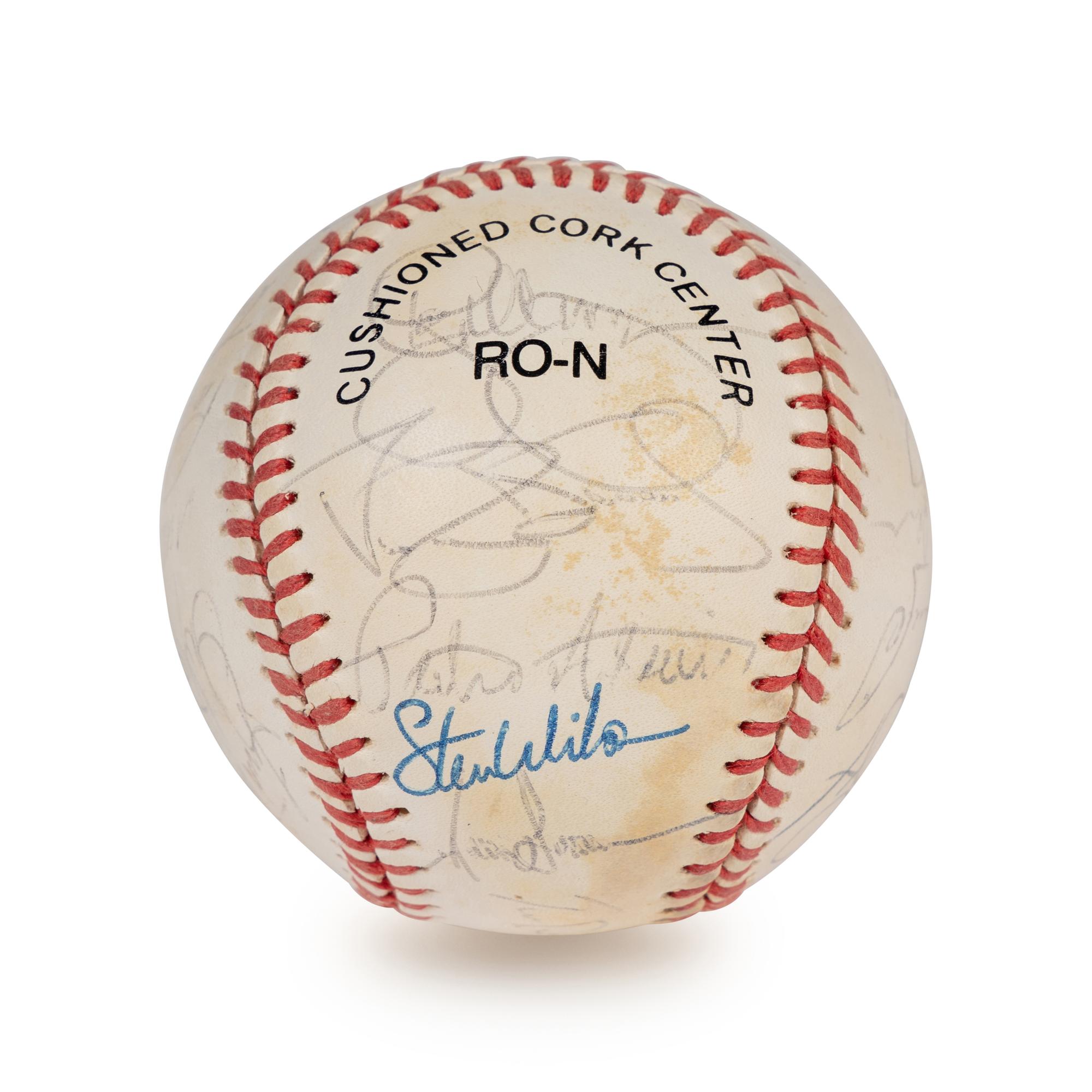A 1992 Los Angeles Dodgers Team Signed Autograph Baseball - 22 Total With Mike Piazza and Pedro Martinez Rookie Era Signatures (Beckett Authentication Services Letter),