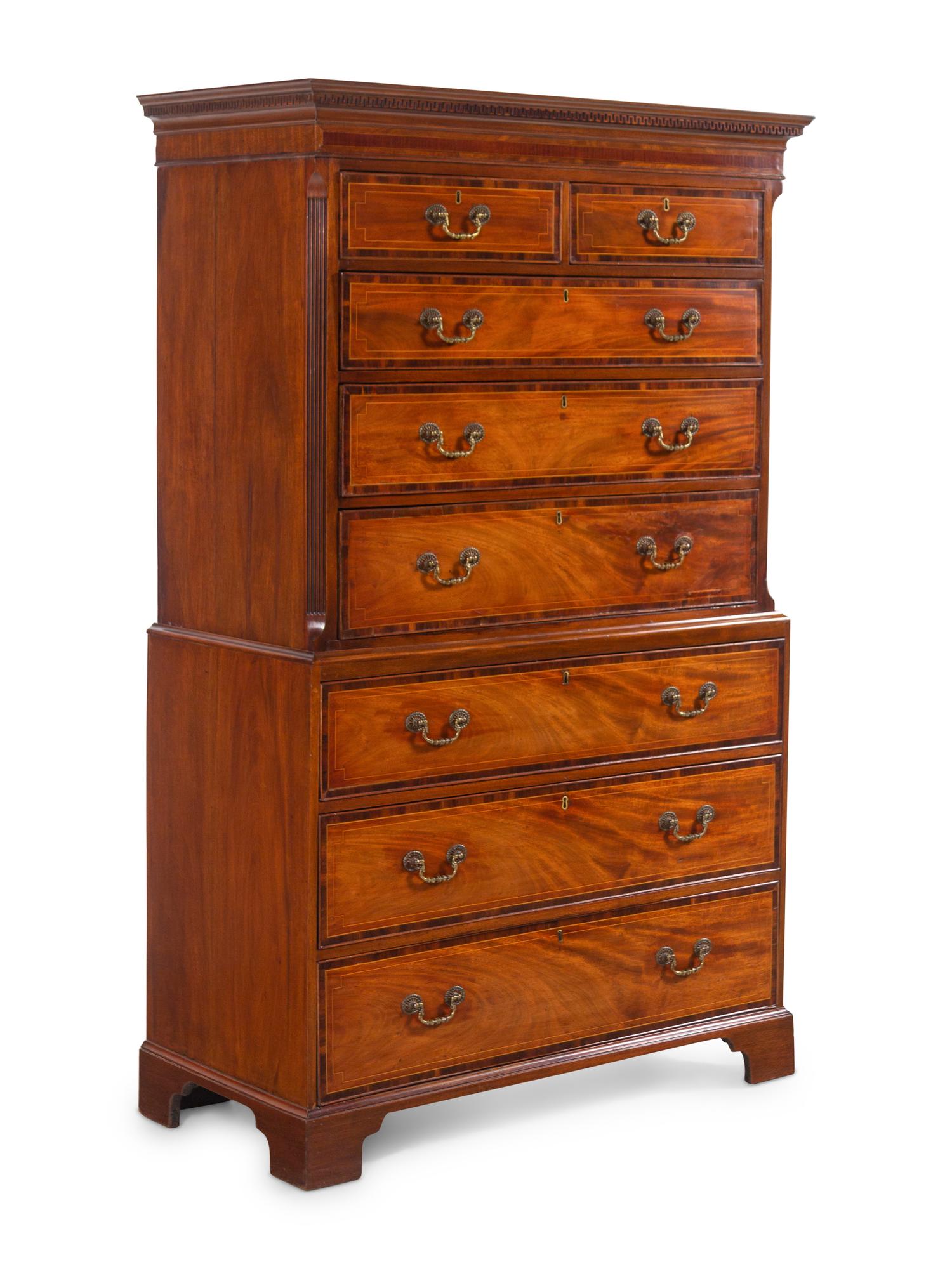 A George III Mahogany Chest-on-Chest