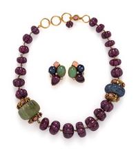 Iradj Moini Ear Clips and Necklace