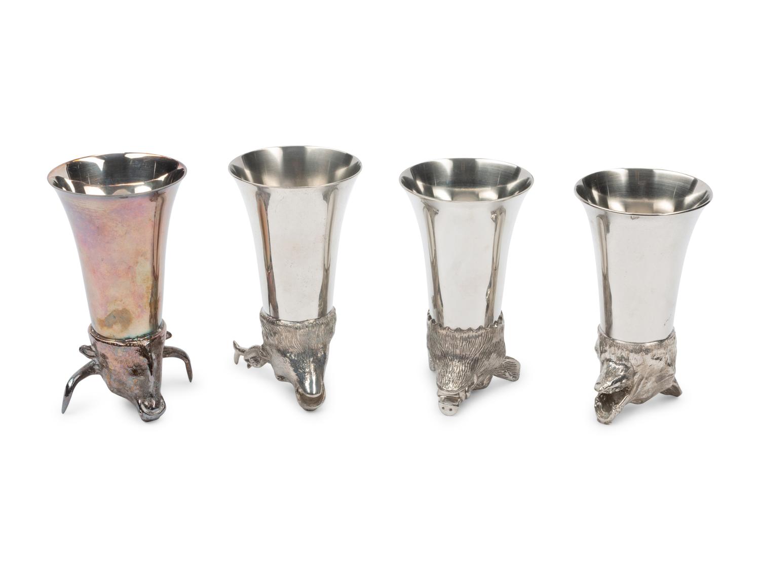 Four Northern European Stirrup Cups