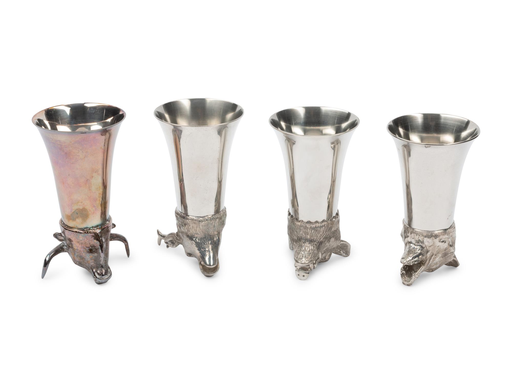 Four Northern European Stirrup Cups