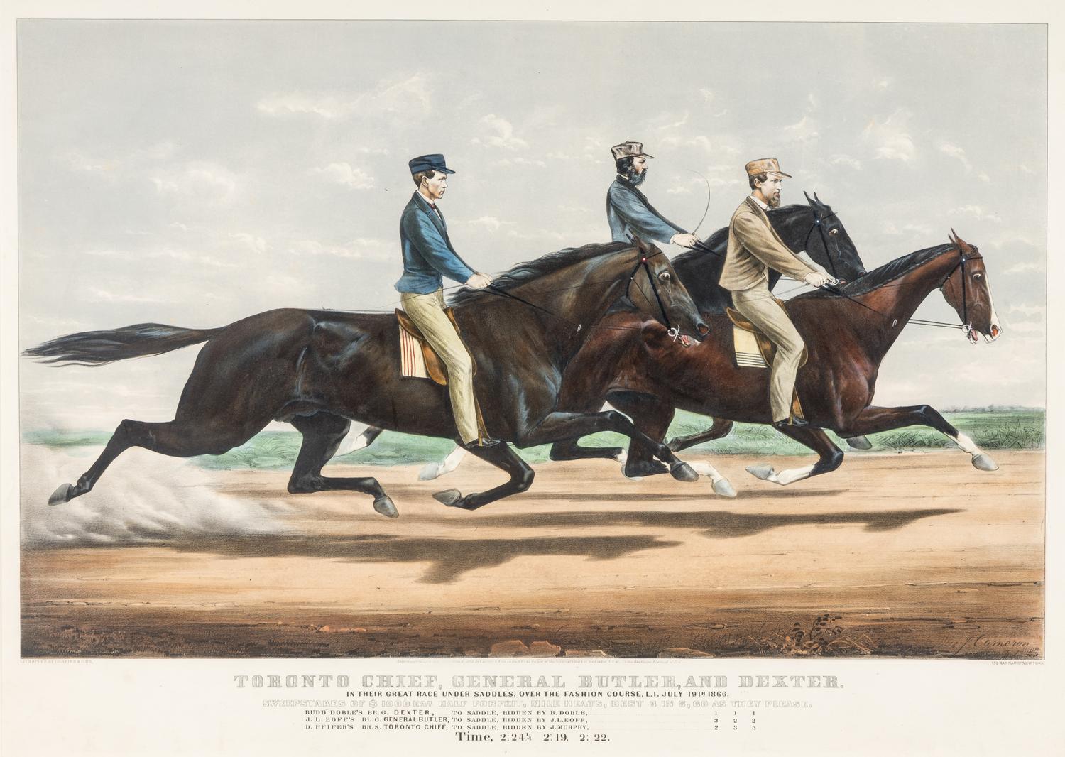 [HORSE RACING SCENES] -- CURRIER and IVES, publishers -- After John Cameron, or Thomas Worth