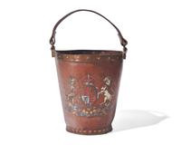 An English Copper-Mounted Leather Fire Bucket