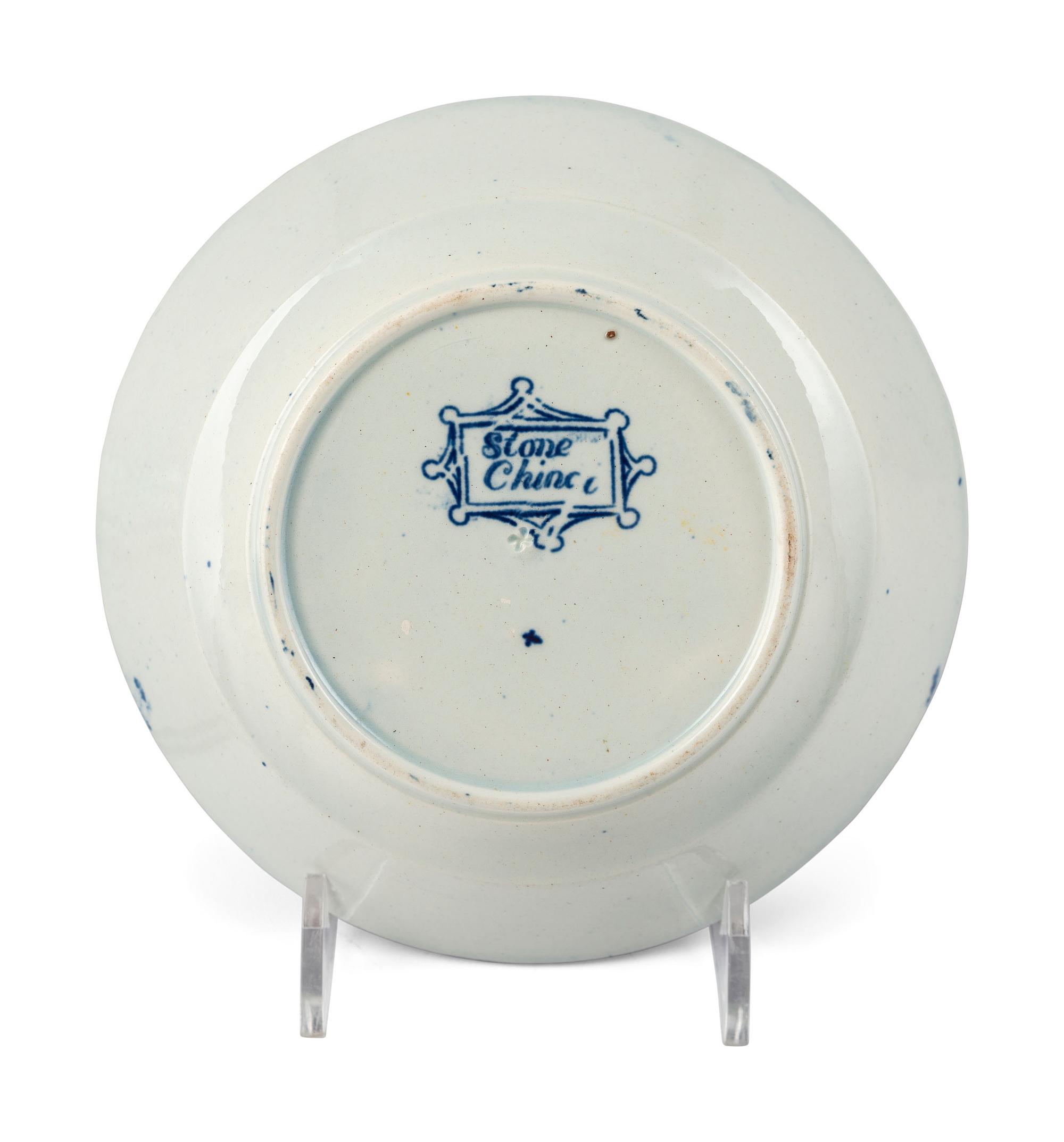 A Group of Blue and White Staffordshire Tableware