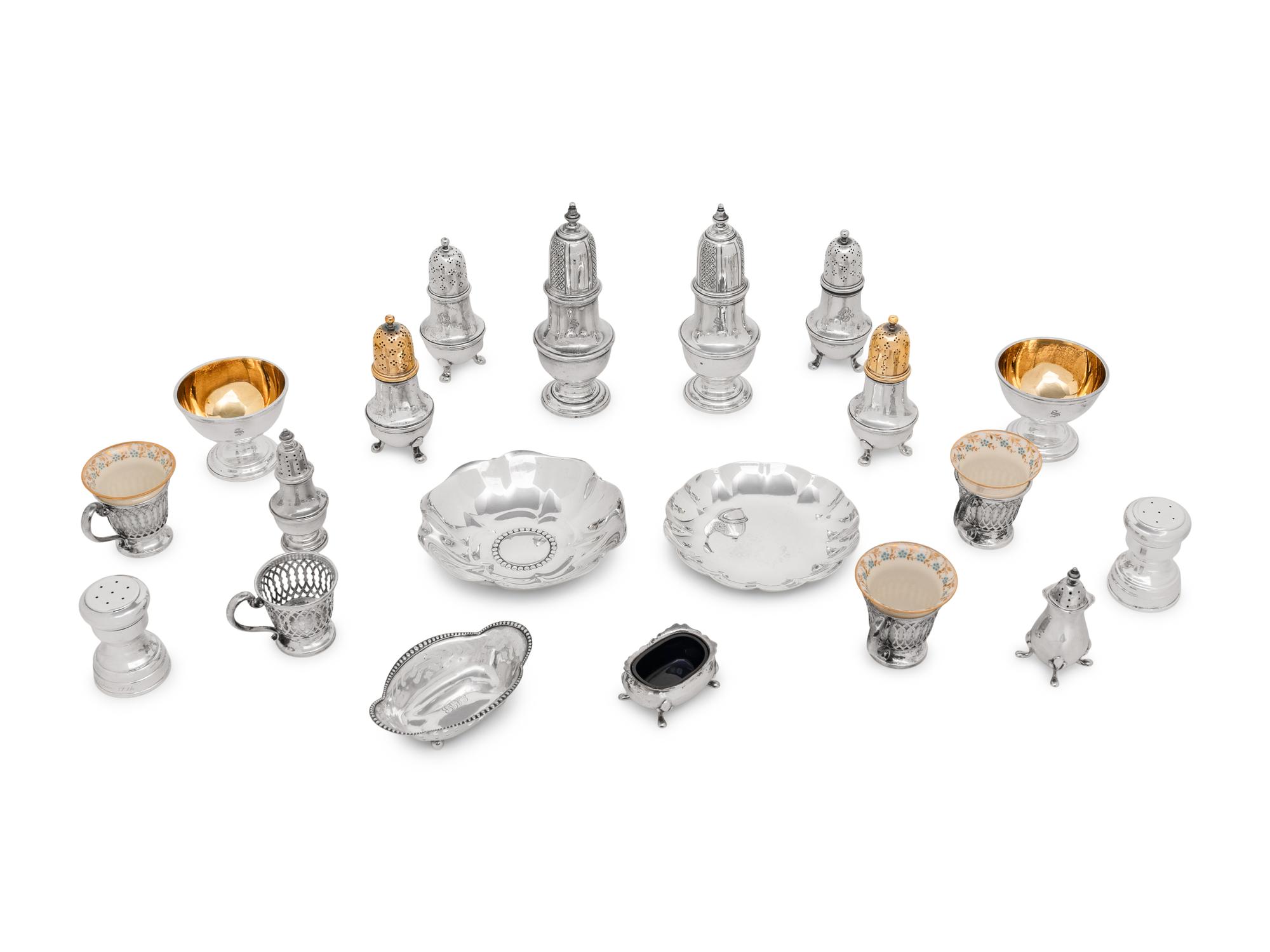 An Assembled Collection of Tiffany and Co. Silver Table Articles