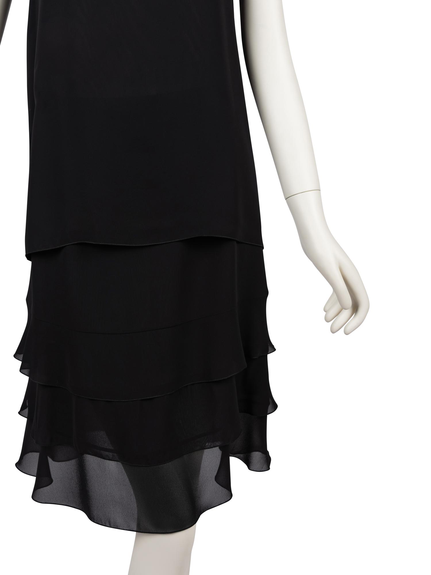 Chanel Black Chiffon Two-Piece Ensemble, 1990-2000s