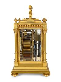 A French Bronze Repeating Carriage Clock with Aiguilles Movement