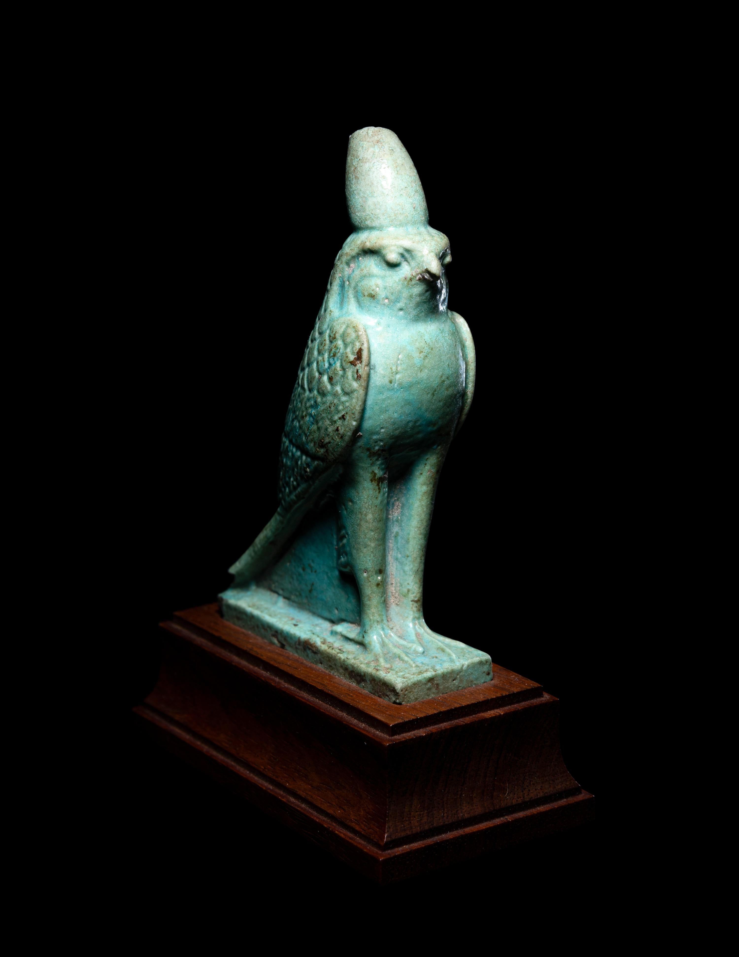 An Egyptian Faience Horus Falcon