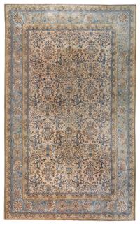 A Kashan Wool Carpet 14 feet 9 inches x 9 feet 11 inches.