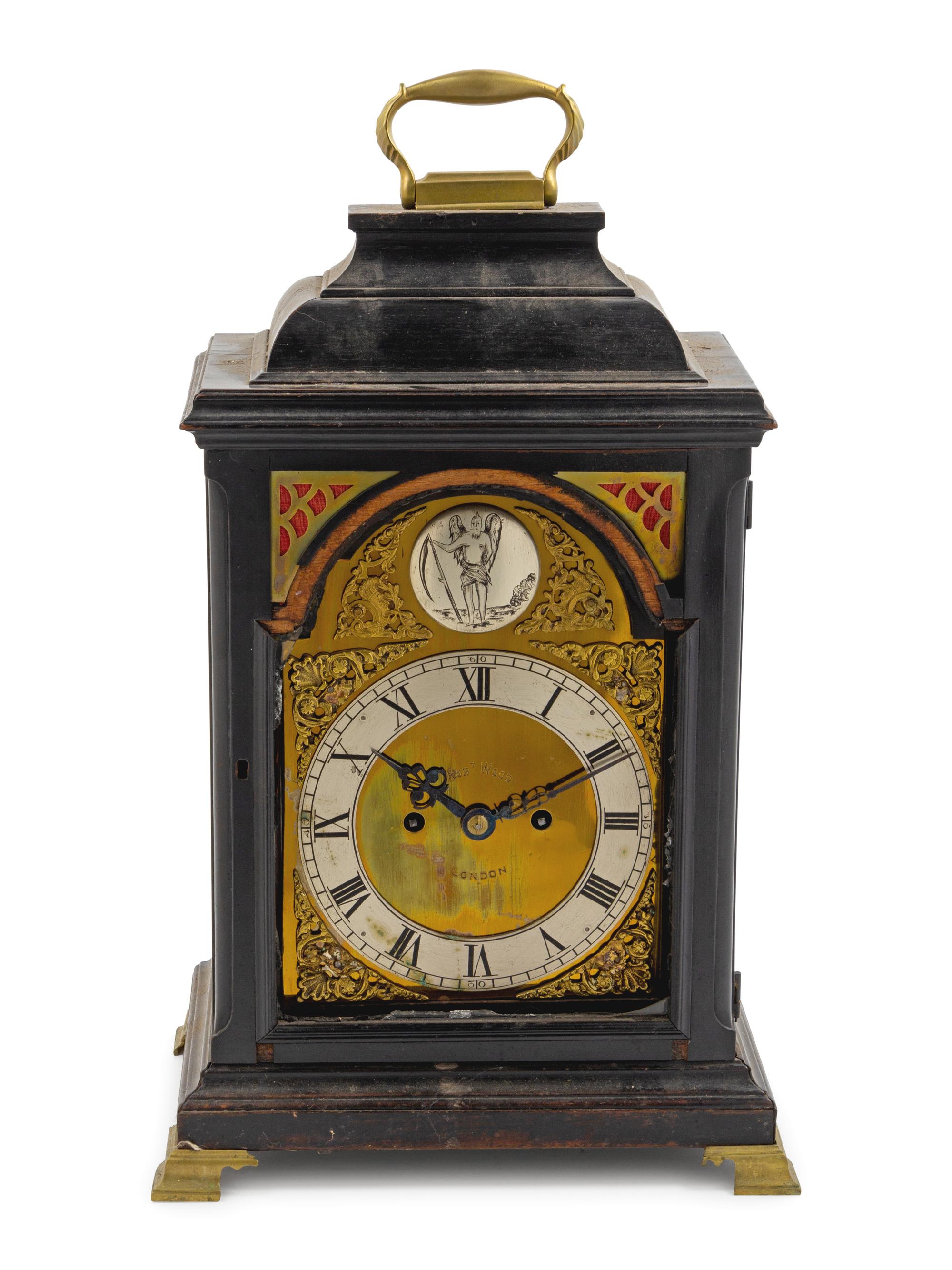An English Mahogany Bracket Clock, Robert Wood