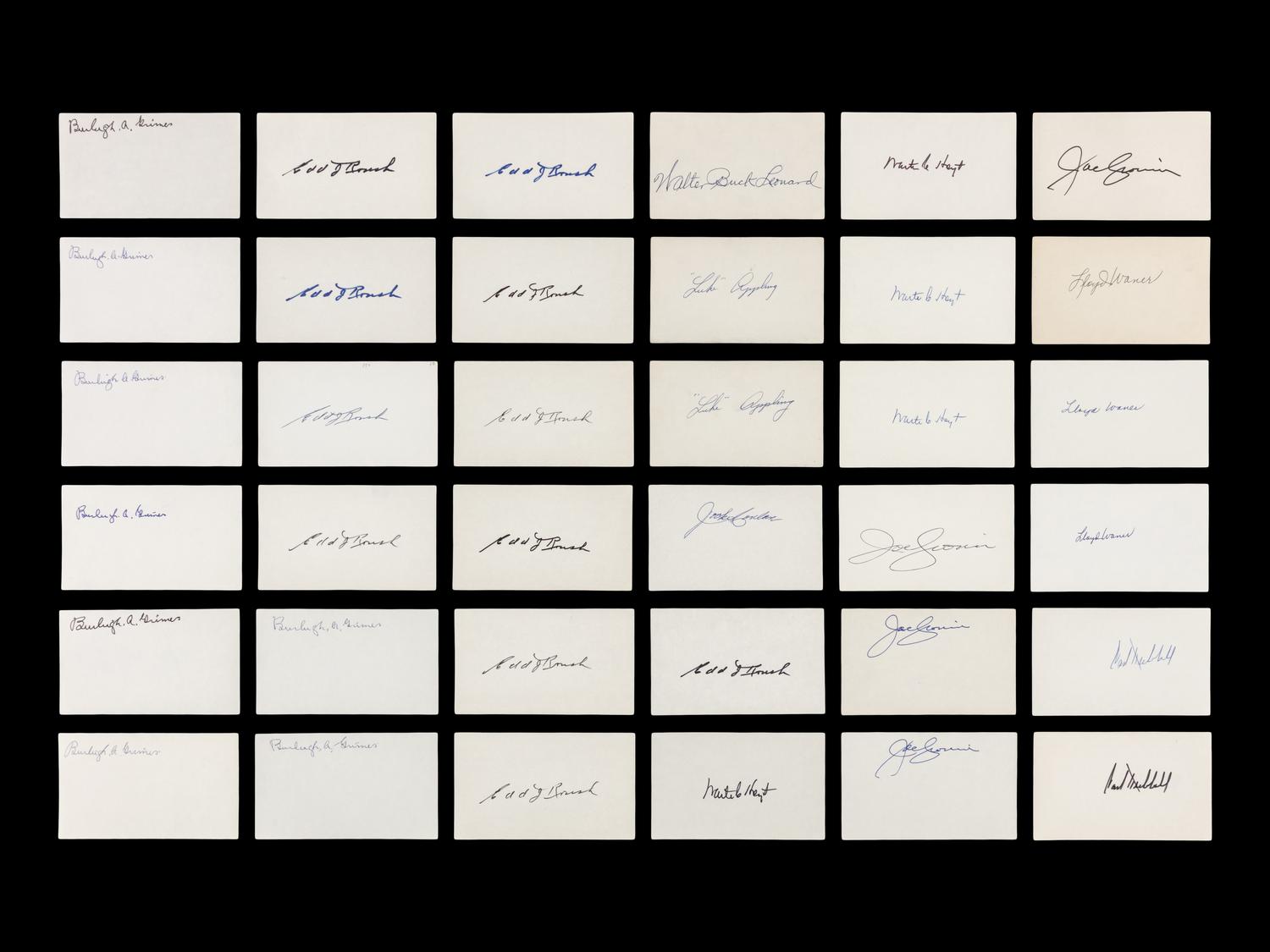 A Large Collection of Assorted Baseball Autographs