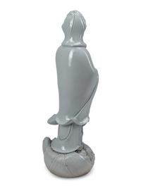 A Large Blanc de Chine Figure of Guanyin