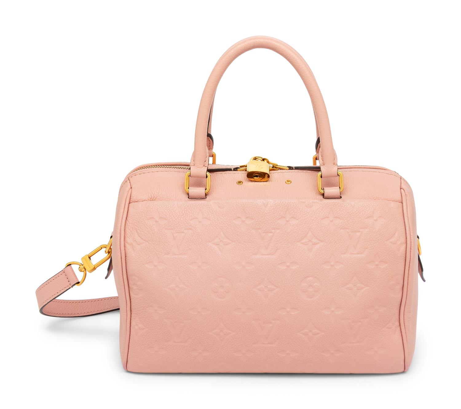 LOUIS VUITTON, PINK EMPREINTE SPEEDY BANDOULIERE 25 NM
