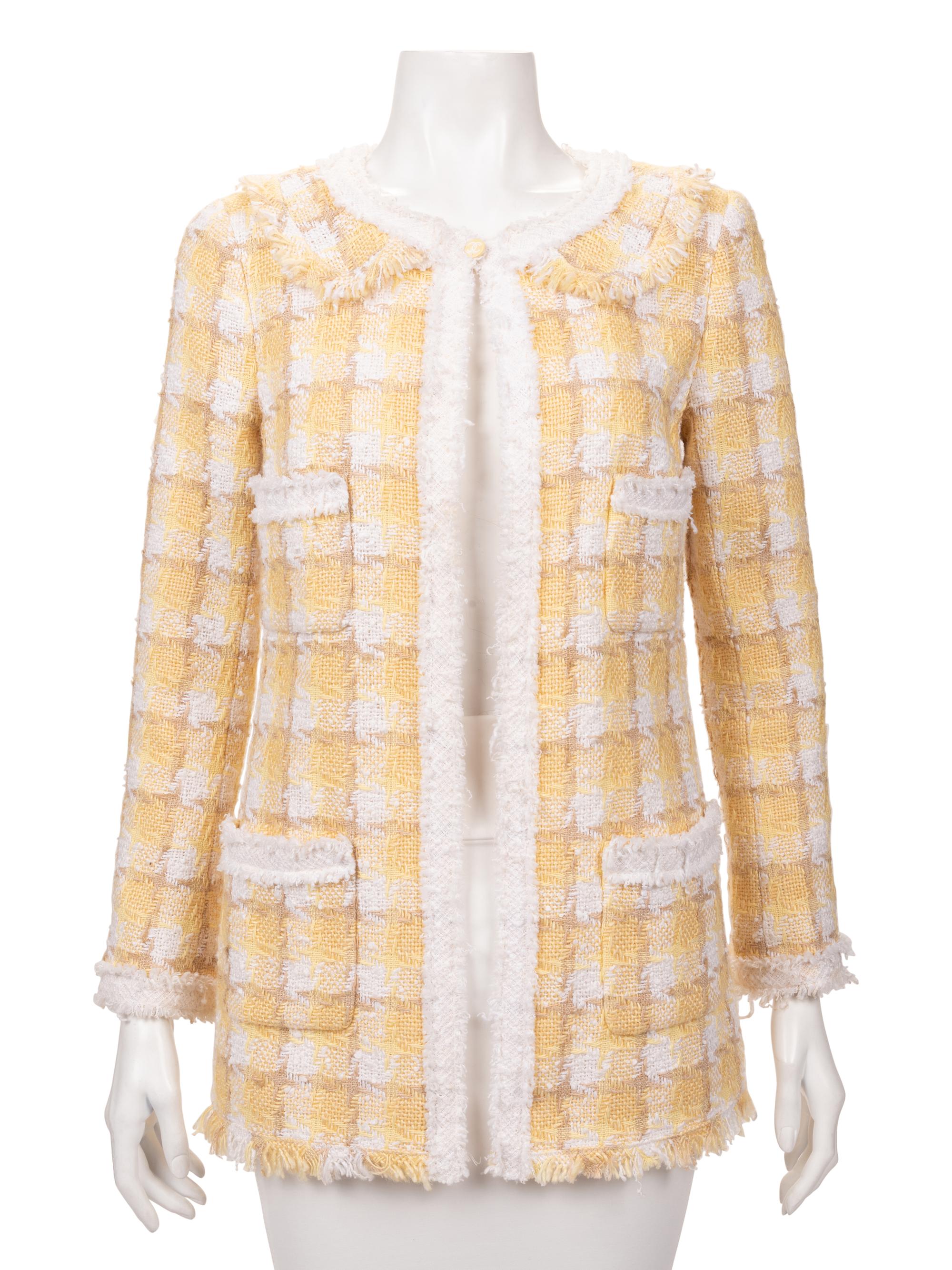 Chanel Wool Plaid Tweed Jacket, 1990-2000s