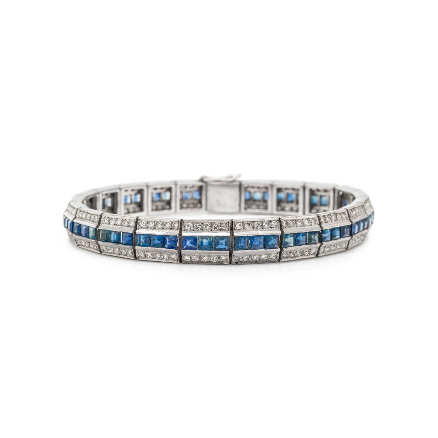 SAPPHIRE AND DIAMOND BRACELET