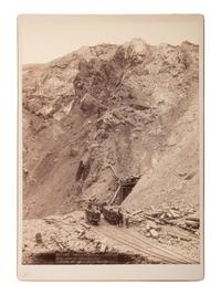 [WESTERN AMERICANA]. GRABILL, John C.H. (1849-1903), photographer. Open Cut in the great Homestake Mine, at Lead City, Dakota . 1888.