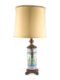 A Gilt Metal Mounted Porcelain Vase Lamp