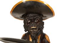 A Venetian Carved Wood and Parcel Gilt Figure of a Monkey Butler — 19th Century