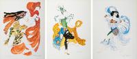Three Framed Works on Paper