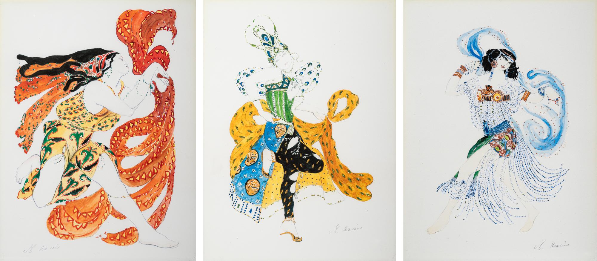 Three Framed Works on Paper