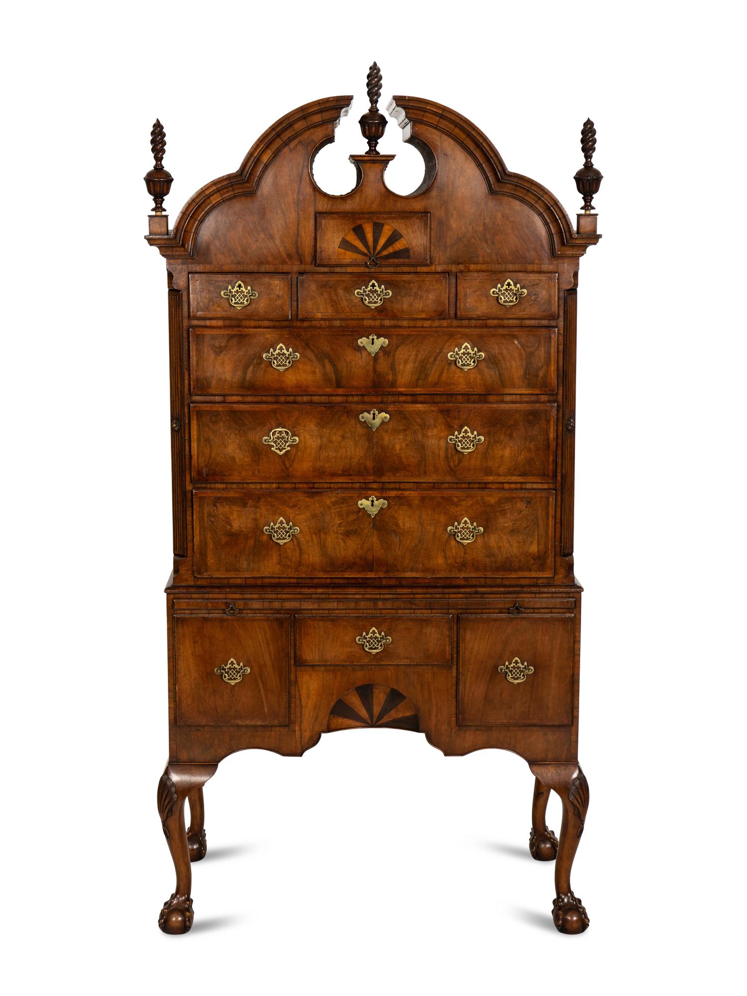 A Chippendale Style Walnut High Chest