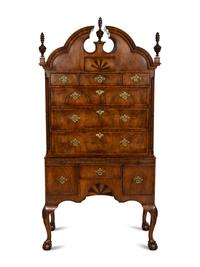 A Chippendale Style Walnut High Chest