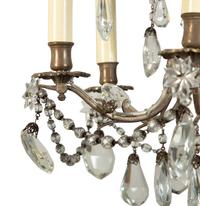 A Silvered Metal Six-Light Chandelier
