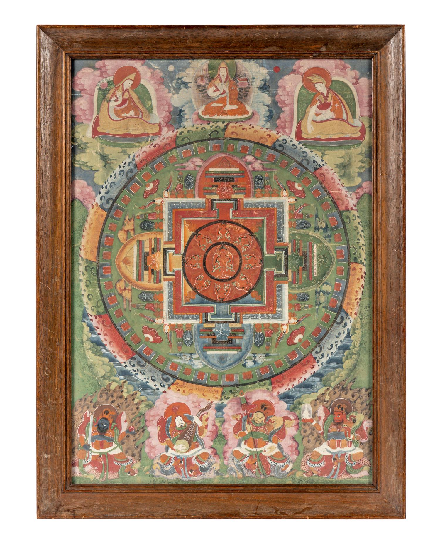 A Tibetan Mandala Thangka of Amitayus