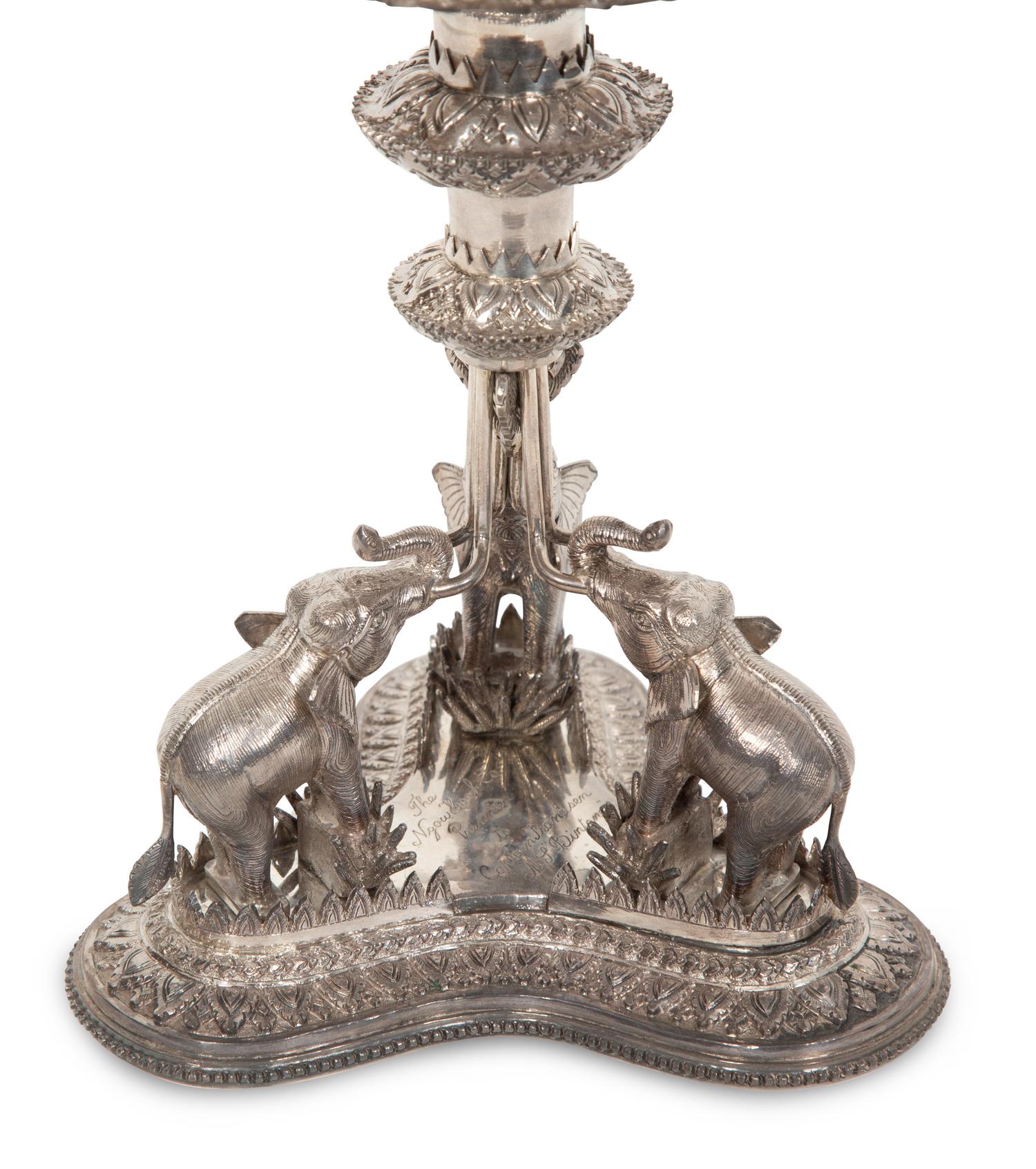 A Thai Silver Presentation Centerpiece