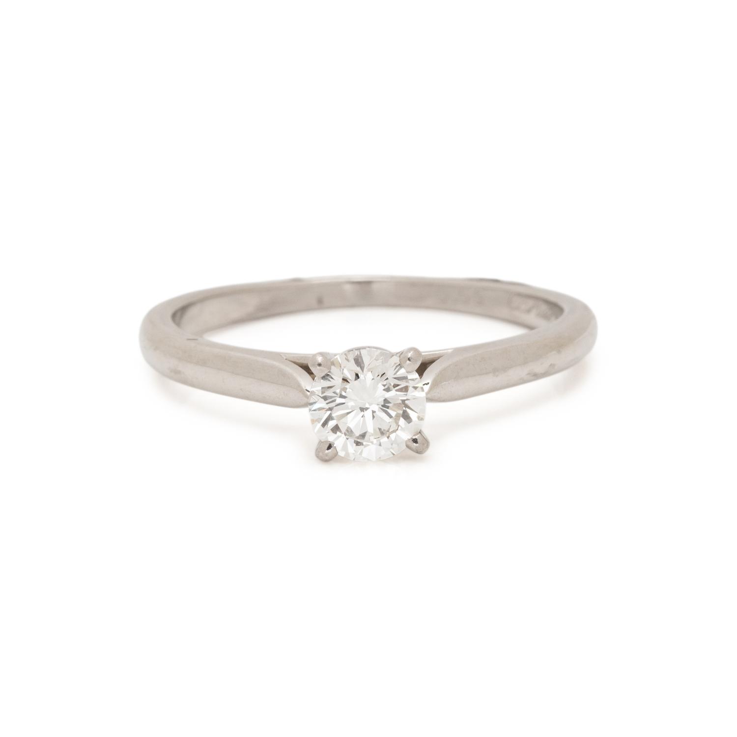 CARTIER, PLATINUM AND DIAMOND RING