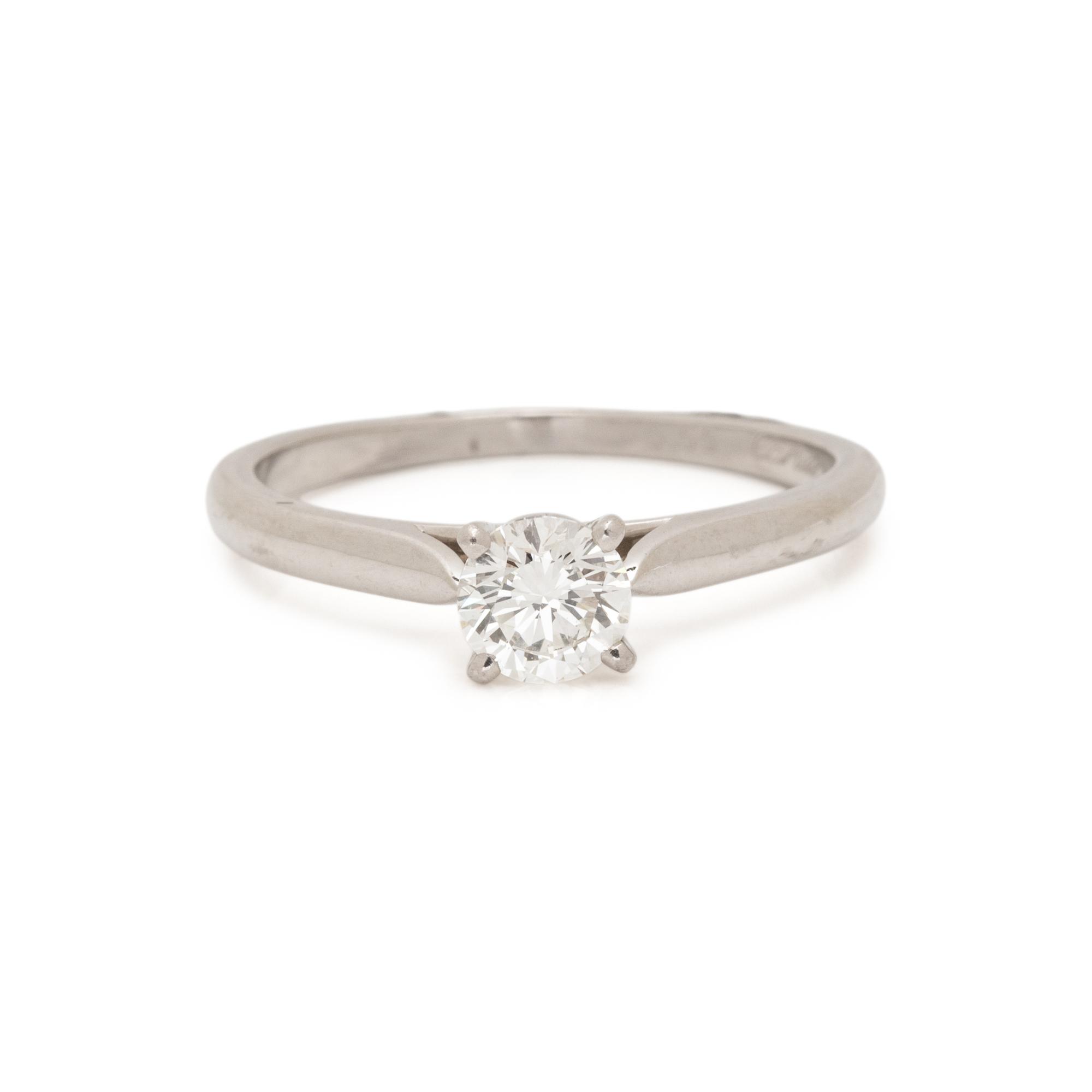 CARTIER, PLATINUM AND DIAMOND RING